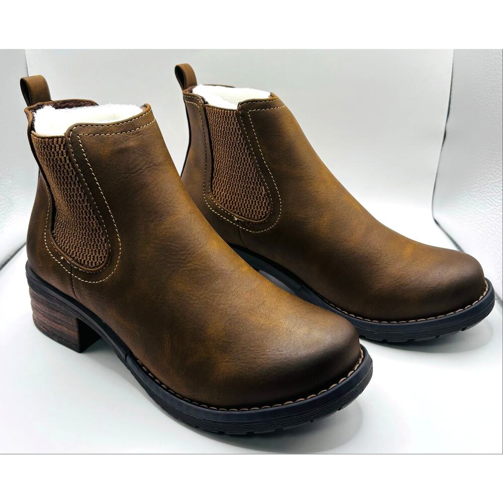 Eastland Jasmine Bomber Brown Ankle Boots, Women's Size 6, NWT - Picture 2 of 6